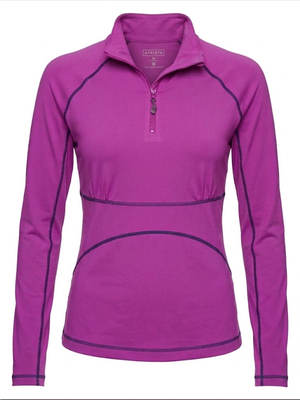 Athleta Quarter Mile Half Zip Pullover Purple Size M